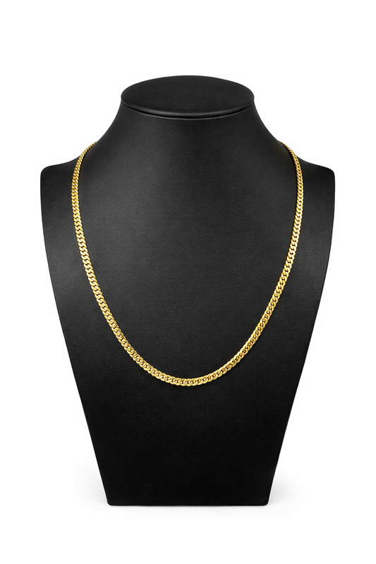 10k Gold Chain Cuban Link Chain - 22”
