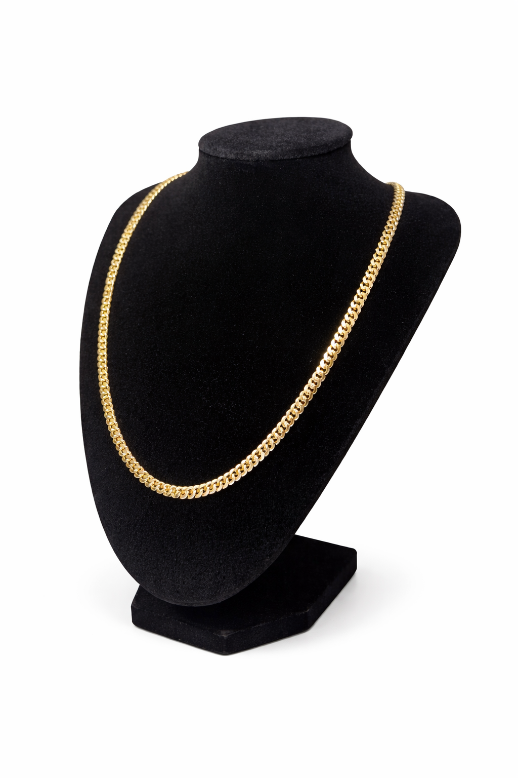 10K Solid Gold Cuban Link Chain — 4mm Premium Weighted Link