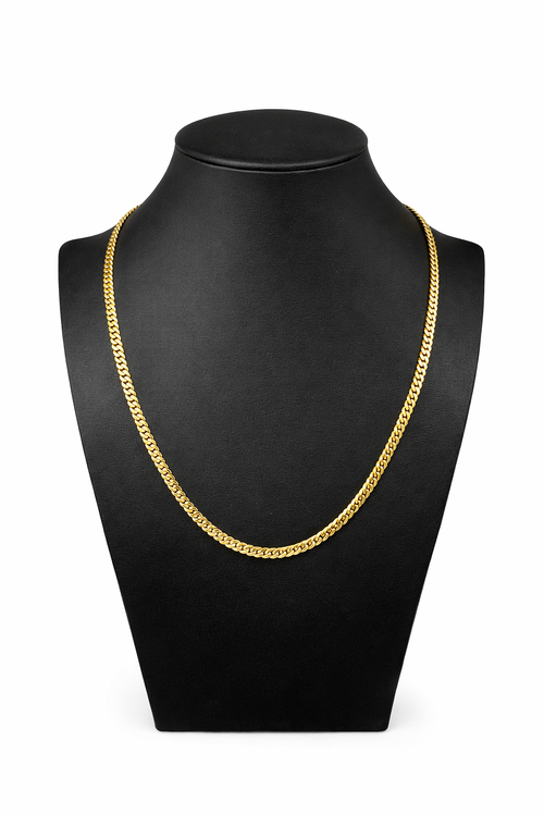 10K Gold Cuban Link Chain 22" — Solid Real Gold Men's Necklace