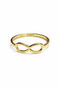 10K Solid Gold Infinity Ring — Minimalist Real Gold Love Symbol